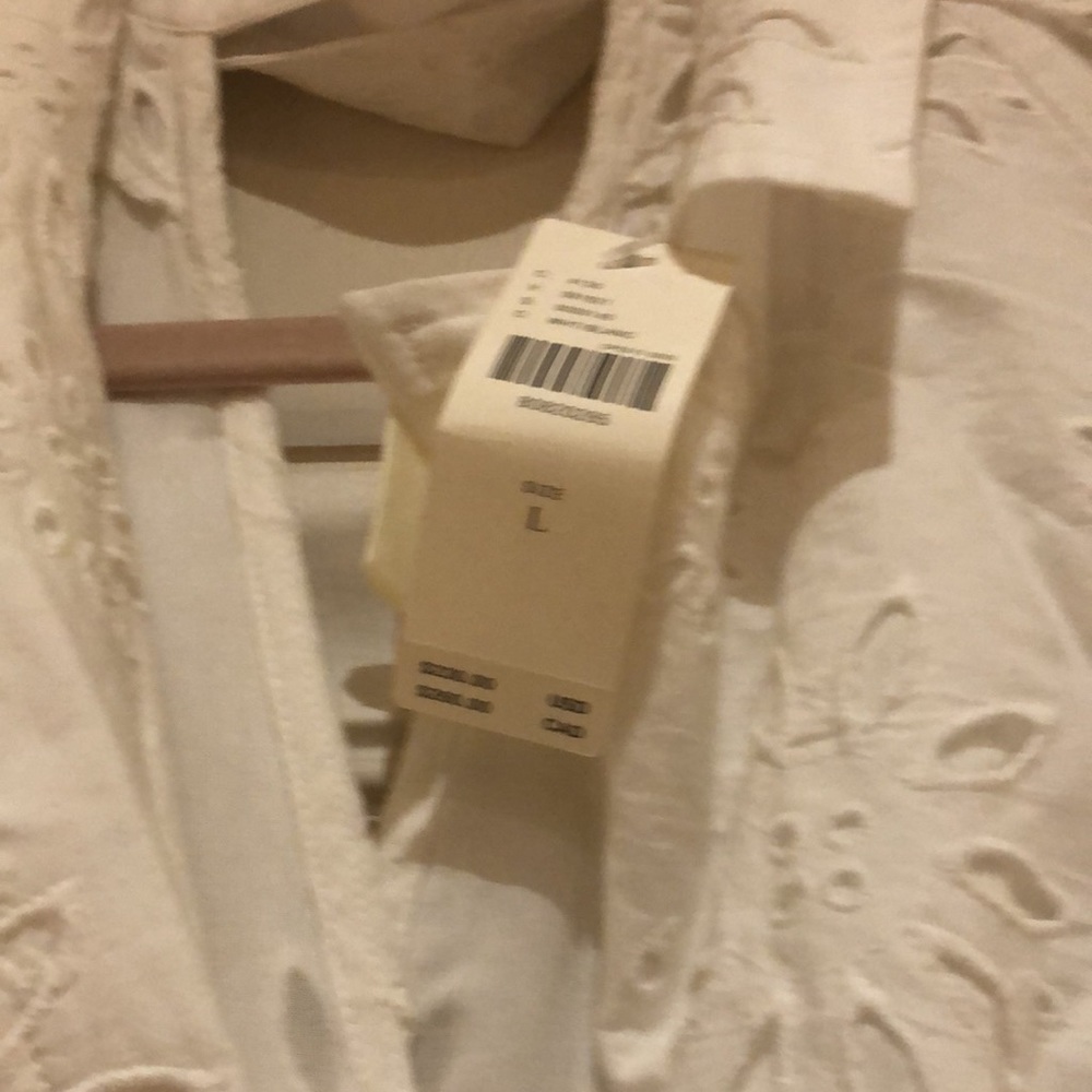Anthropologie White Eyelet Midi Dress - Picture 3 of 7